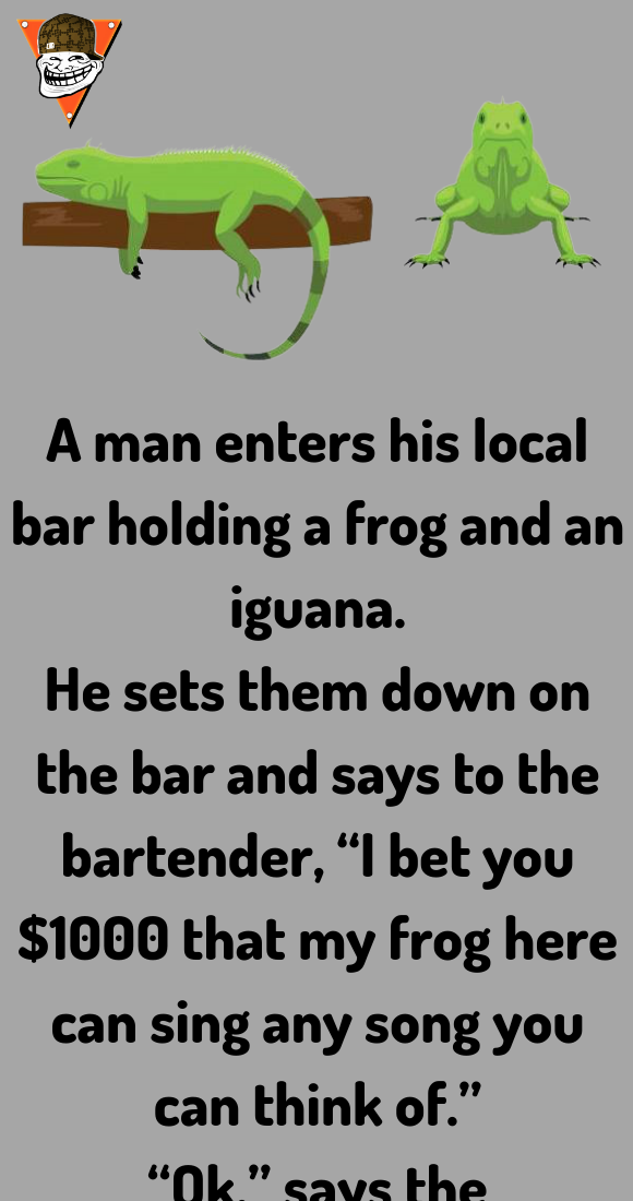 A frog and an iguana - Jokes Diary