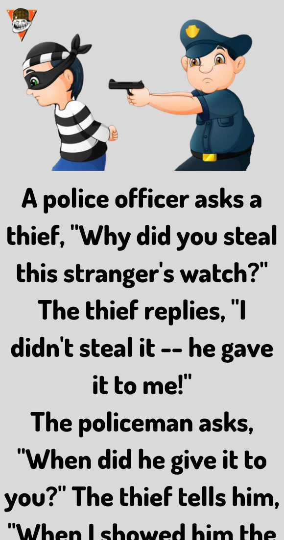 A police officer asks a thief - Jokes Diary