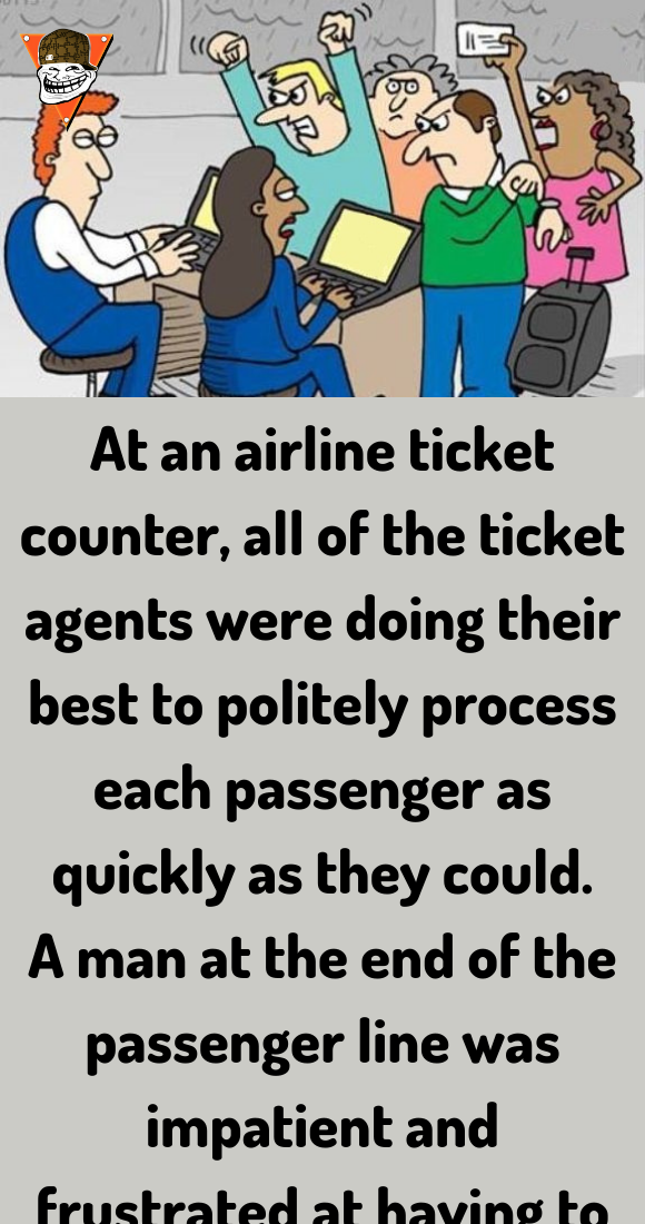 A airline ticket counter - Jokes Diary